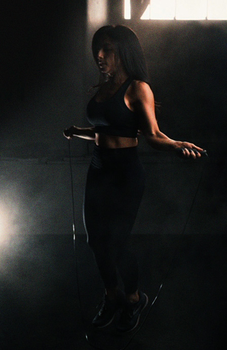 photo of debbys client working out using a rope fall river ma